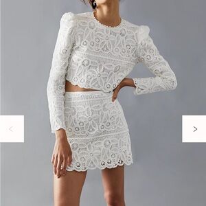 Like new - Size Medium - Free People - SAYLOR Ivory Lace Set